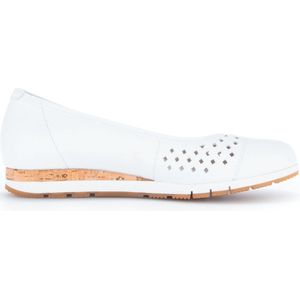 Gabor - Damesloafer - Wit - Leer - Geperforeerd Design