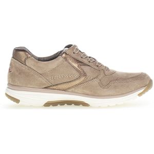 Gabor rollingsoft sensitive 96.978.44 - dames rollende wandelsneaker - beige - maat 37 (EU) 4 (UK)