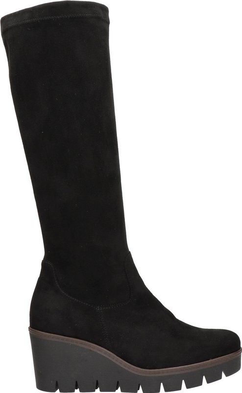 Gabor 789 Hoge Laarzen - Dames - Zwart - Suèdelook - Ritssluiting