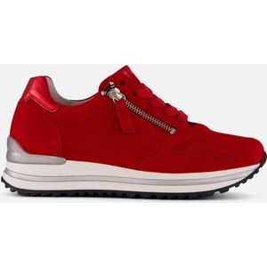 Gabor - 528 Sneakers - Rood - Suède - Comfort Collectie