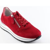 Gabor - 528 Sneakers - Rood - Suède - Comfort Collectie