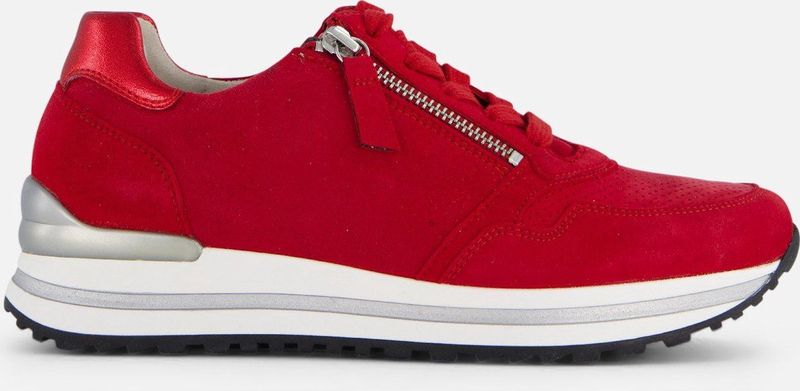 Gabor - 528 Sneakers - Rood - Suède - Comfort Collectie