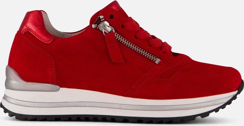 Gabor - 528 - Lage Sneakers - Rood - Comfort Collectie