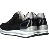 Gabor Low-Top sneakers voor dames, lage schoenen, uitneembaar voetbed, comfortabele extra breedte (H), Zwart Grijs 87, 42.5 EU Breed