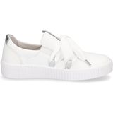 Gabor - Witte Leren Sneakers - Slip-On - Leer - Comfort Elastiek - Flexibele Zool
