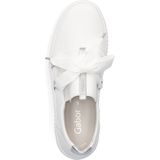 Gabor - Witte Leren Sneakers - Slip-On - Leer - Comfort Elastiek - Flexibele Zool