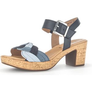 Gabor, Lichtgewicht hoge hak sandalen Blauw, Dames, Maat:38 EU