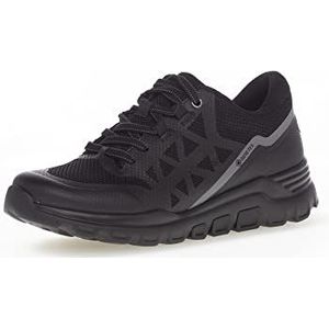 Gabor Lage sneakers voor dames, lage schoenen, uitneembaar voetbed, zwart, 38 EU