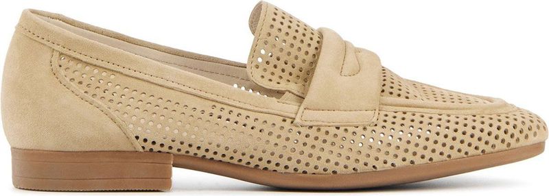 Gabor - Instappers - Beige - Suede - Leer Voering - Rubber Zool