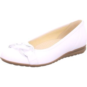 Gabor Klassieke ballerina's voor dames, platte schoenen, gemiddelde extra breedte (G), Wit 50, 42.5 EU