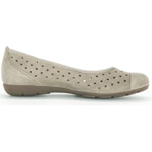 Gabor, Schoenen, Dames, Grijs, 42 1/2 EU, Leer, Comfortabele Ballerina Schoenen