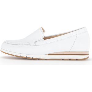 Gabor - Loafers - Wit - Leer - Elastische Sluiting