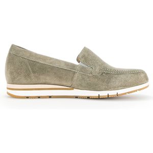Gabor - Loafers - Groen - Suède - Elastische Sluiting - Wijdere Loopzool
