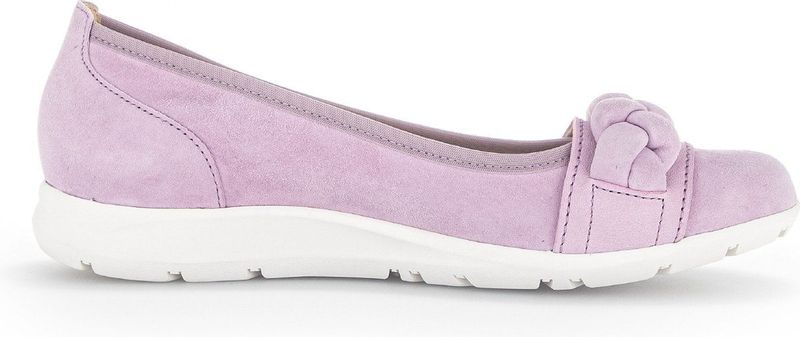 Gabor - 24.173.13 - Dames Ballerina - Roze - Textiel - Leren Inzetstukken