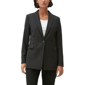 Zwart Blazer - V-hals - Reverskraag - 4-knoopsmanchetten