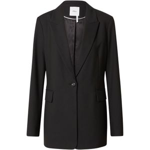 s.Oliver BLACK LABEL - Blazer - Zwart - Viscosemix met Stretch