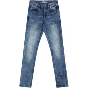 s.Oliver - Slim Fit Jeans - Stretchdenim - Blauw - 5-Pocket