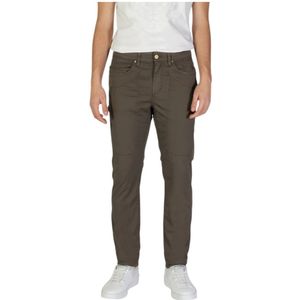 Jeckerson, Broeken, Heren, Bruin, W29, Katoen, Bruine Katoen-Lycra Broek met Zakken