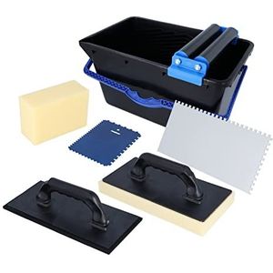 HELPMATE - Tegelwasset - 7-delig - 18 Liter - Kunststof Emmer - Inclusief Accessoires