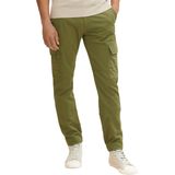 Tom Tailor - 1030011 - Cargobroek - Zwart - Slim Fit, Normale Hoogte, 98% Katoen/2% Spandex