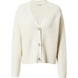 TOM TAILOR DENIM - Gebreid Vest - Lichtbeige - V-hals - Lange Mouwen