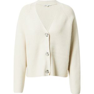 TOM TAILOR DENIM - Gebreid Vest - Lichtbeige - V-hals - Lange Mouwen