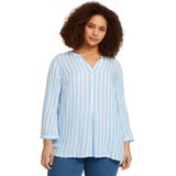 TOM TAILOR - Damesblouse - Korte Mouwen - Dark Maroon Red - Viscose