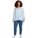 TOM TAILOR - Damesblouse - Korte Mouwen - Dark Maroon Red - Viscose