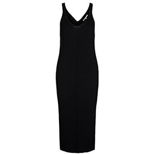 TOM TAILOR Denim Dames Jurk met geribbelde structuur 1031472, 14482 - Deep Black, M