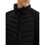 TOM TAILOR - Pufferjack - Zwart - Katoen - Heren