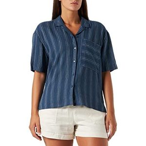 TOM TAILOR Dames Hemdblouse met strepen 1031257, 29534 - Navy Thinner Stripe, 46