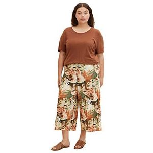 TOM TAILOR Dames Geplooide culotte met allover-print 1033390, 29549 - Colorful Summerly Design, 48/ 26L