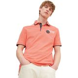 TOM TAILOR - Decorated Polo - Heren Poloshirt - Kleur - Materiaal