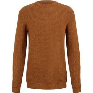 TOM TAILOR Uomini Cosy gebreide trui 1032297, 30313 - Equestrian Brown Melange, XXL