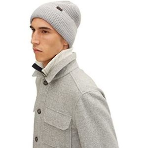 TOM TAILOR Uomini beanie muts 1032846, 30193 - Ordinary Grey Melange, ONESIZE