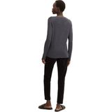 Basic - Trui - Lichtgrijs - Katoen - Lange Mouwen met V-hals