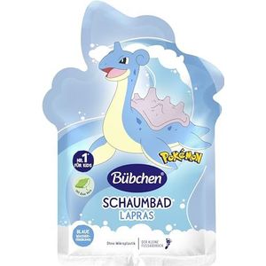 Bübchen Pokémon Lapras Schuimbad, 40 ml, vloeibaar badadditief met oranje waterverfeffect voor kinderen, zacht badschuim met aloë vera, zonder siliconen en zonder microplastic