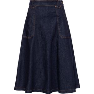 Queen Kerosin - Vintage Denim Swing Rok - A-lijn - Regular Fit