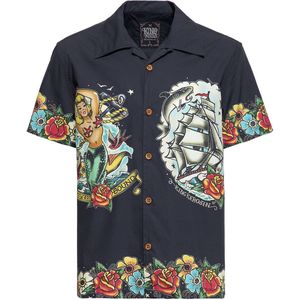 King Kerosin Tropical Hawaiian Style Deluxe Heren Shirt met korte mouwen - 3XL