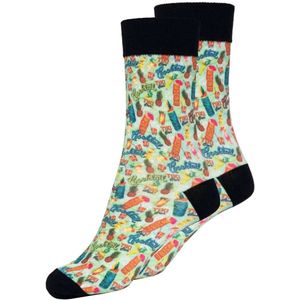 King Kerosin Tiki Cocktail Socks Light Green-39-42