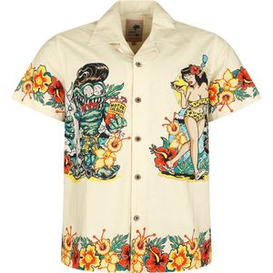 King Kerosin - Hawaii - Heren Shirt - Natuur - Korte Mouwen