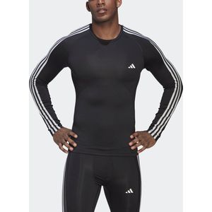 adidas Performance Techfit 3-Stripes Training Longsleeve - Heren - Zwart