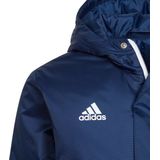 adidas - Entrada 22 - Stadium Jas - Donkerblauw/Wit - 100% Nylon, 90% Gerecycled Polyester