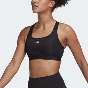Adidas - Power Ms Pd - Sportbeha - Zwart - Medium Ondersteuning, AEROREADY, Racerback van Mesh