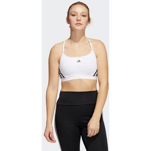 Sportbustier - Lichte steun adidas Performance. Polyester materiaal. Maten L. Wit kleur