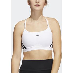 adidas Aeroreact Trainingsbeha voor volwassenen, lichtondersteuning, 3 strepen, trainingsbeha, lichtondersteuning (1 stuk)