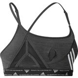 adidas Aeroreact Sportbeha voor dames, met 3 strepen, lichte ondersteuning