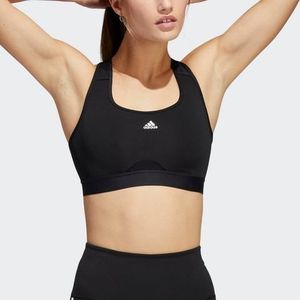 adidas Sportbeha - Zwart - 89% Gerecycled Polyester / 11% Elastaan