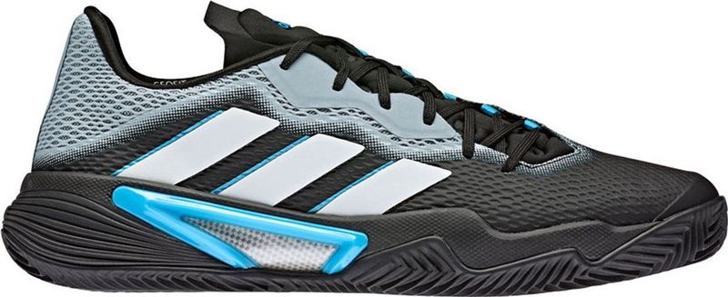 adidas Barricade M Clay tennisschoenen, uniseks, volwassenen, Zwart Blauw, 46.5 EU