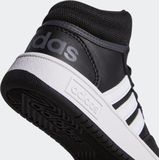Adidas - Hoops Mid 3.0 - Schoenen - Zwart - Synthetisch Leer